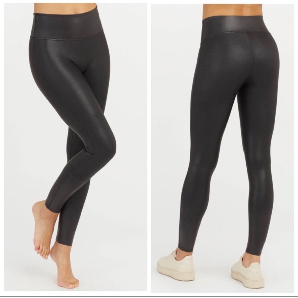 SPANX Faux Leather Leggings black SIZE XS